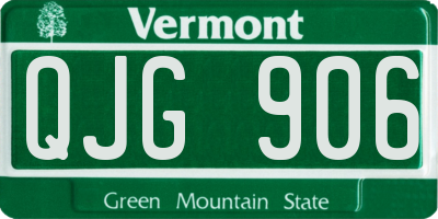VT license plate QJG906
