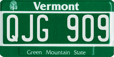 VT license plate QJG909