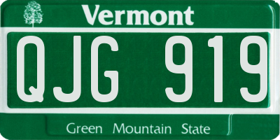 VT license plate QJG919