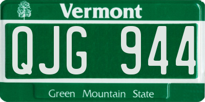 VT license plate QJG944
