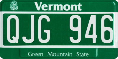 VT license plate QJG946