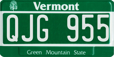 VT license plate QJG955