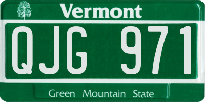 VT license plate QJG971