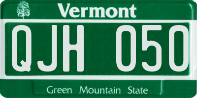 VT license plate QJH050