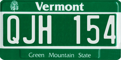 VT license plate QJH154