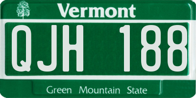 VT license plate QJH188