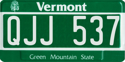 VT license plate QJJ537