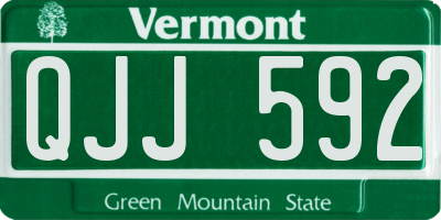 VT license plate QJJ592