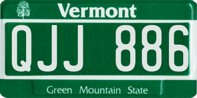 VT license plate QJJ886