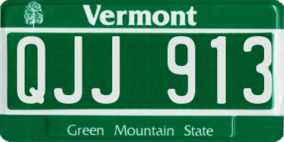 VT license plate QJJ913