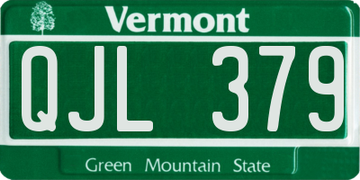 VT license plate QJL379