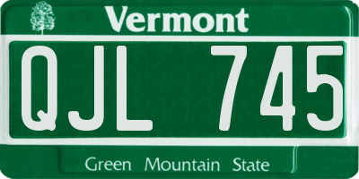 VT license plate QJL745