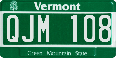 VT license plate QJM108