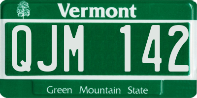 VT license plate QJM142