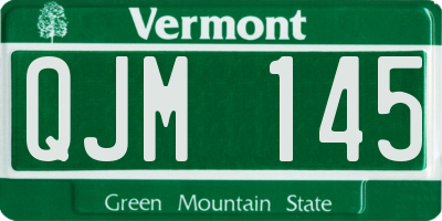 VT license plate QJM145