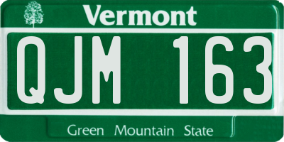VT license plate QJM163