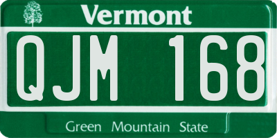 VT license plate QJM168