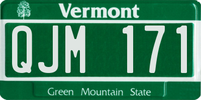 VT license plate QJM171