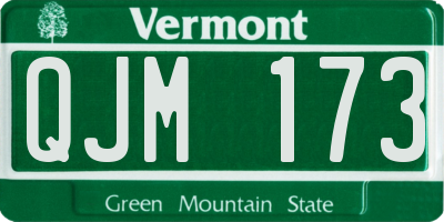 VT license plate QJM173