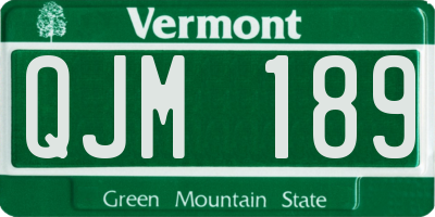 VT license plate QJM189