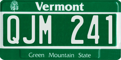 VT license plate QJM241