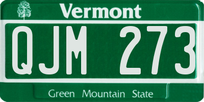 VT license plate QJM273