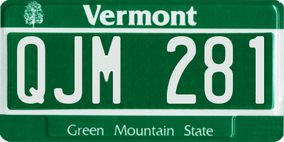 VT license plate QJM281