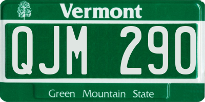 VT license plate QJM290
