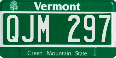 VT license plate QJM297