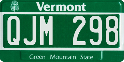 VT license plate QJM298