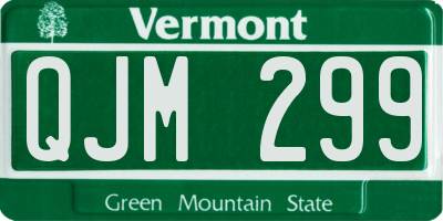 VT license plate QJM299