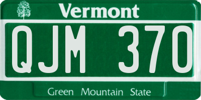 VT license plate QJM370