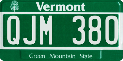 VT license plate QJM380