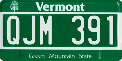 VT license plate QJM391