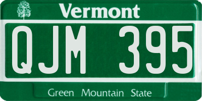 VT license plate QJM395