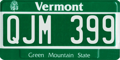 VT license plate QJM399