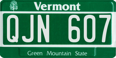 VT license plate QJN607