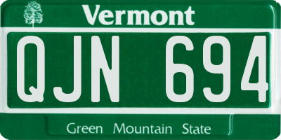 VT license plate QJN694