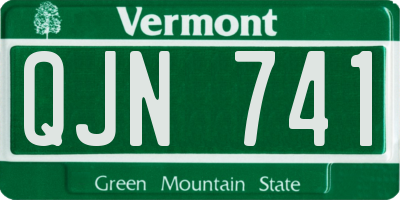 VT license plate QJN741