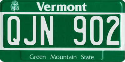 VT license plate QJN902