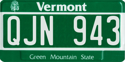 VT license plate QJN943