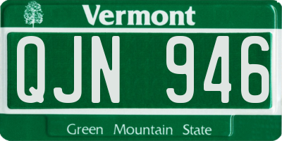 VT license plate QJN946