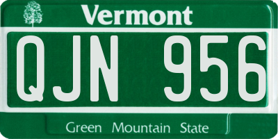 VT license plate QJN956