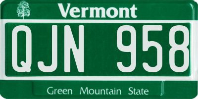VT license plate QJN958