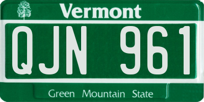 VT license plate QJN961