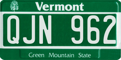 VT license plate QJN962