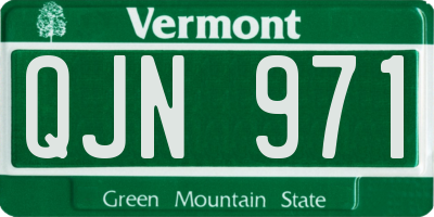 VT license plate QJN971