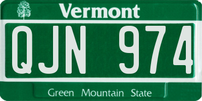 VT license plate QJN974