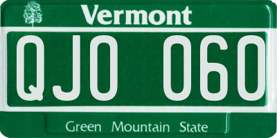 VT license plate QJO060