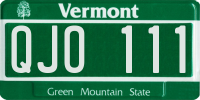 VT license plate QJO111